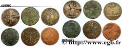 LOTS Six jetons royaux états et métaux divers