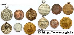 LOTS Six jetons belges états et métaux divers