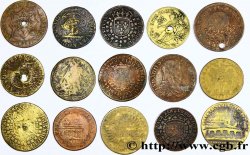 LOTS Lot de quinze jetons royaux états et métaux divers