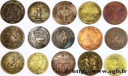 LOTS Lot de quinze jetons royaux états et métaux divers