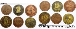 LOTS Lot de six jetons royaux états et métaux divers