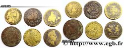 LOTTE Lot de six jetons royaux états et métaux divers