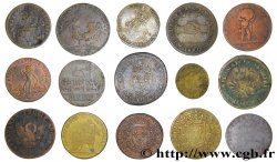 LOTS Lot de quinze jetons royaux états et métaux divers