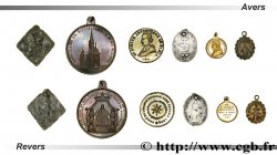LOTS Lot de six jetons religieux états et métaux divers