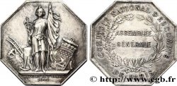 BANQUES - ÉTABLISSEMENTS DE CRÉDIT Jeton octogonal AR 34, poinçon couronne, Comptoir national d’escompte 1848