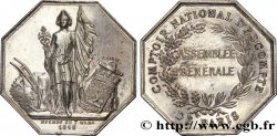 BANKS - CRÉDIT INSTITUTIONS Jeton octogonal AR 34, poinçon couronne, Comptoir national d’escompte 1848