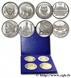EXPOSITIONS DIVERSES COFFRET DES 4 MÉDAILLES DES 4 CONTINENTS 1931