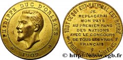 III REPUBLIC Médaille au module de 10 centimes pour le duc d’Orléans 1909