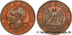 SATIRICAL COINS - 1870 WAR AND BATTLE OF SEDAN Monnaie satirique Br 27, module de 5 centimes 1870