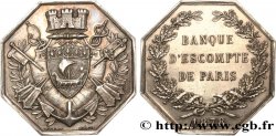 BANQUES - ÉTABLISSEMENTS DE CRÉDIT Jeton octogonal AR 35 poinçon corne, Banque d’escompte de Paris 1878