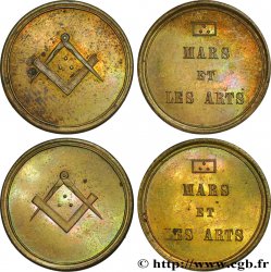 FRANC - MAÇONNERIE MARS ET LES ARTS - LOT DE DEUX JETONS 1806