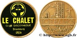 ADVERTISING AND ADVERTISING TOKENS AND JETONS 10 francs Mathieu, LE CHALET - STRASBOURG n.d.