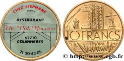 ADVERTISING AND ADVERTISING TOKENS AND JETONS 10 francs Mathieu, CHEZ STEPHANE - COURRIERES n.d.