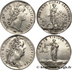 CANADA - LOUIS XV Lot de 2 jetons Colonie française de l’Amérique et Chambre aux Deniers SS