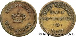 GREAT BRITAIN - VICTORIA Poids monétaire pour le demi-souverain VF