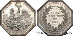 NORMANDIE - JETONS DU XIXe SIÈCLE Ancienne mutuelle contre l’incendie de Seine-Inférieure et de l’Eure 1843 (1860-1879)