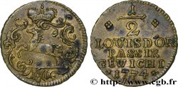 ALLEMAGNE - POIDS MONÉTAIRE Poids monétaire pour le demi-louis d’or 1774