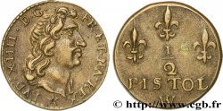 LOUIS XIII AND LOUIS XIV - COIN WEIGHT Poids monétaire pour le demi louis d’or aux huit L n.d.