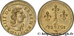 LOUIS XIII AND LOUIS XIV - COIN WEIGHT Poids monétaire pour le demi louis d’or aux huit L n.d.
