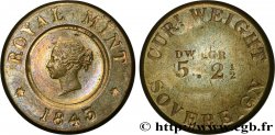 GRANDE BRETAGNE - VICTORIA Poids monétaire pour le souverain 1843