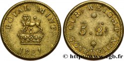 GRANDE BRETAGNE - VICTORIA Poids monétaire pour le souverain 1821