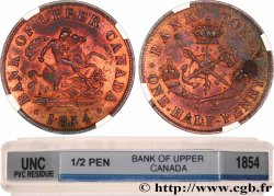 CANADA 1/2 Penny token Bank of Upper Canada 1854