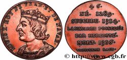 SÉRIE MÉTALLIQUE DES ROIS DE FRANCE Règne de LOUIS X - 46 - Émission de Louis XVIII n.d.