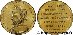 SÉRIE MÉTALLIQUE DES ROIS DE FRANCE Règne de CHARLES IX - 61- Émission de Louis XVIII n.d.
