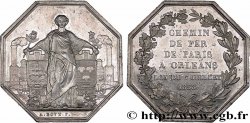 ORLÉANAIS - Noblesse et villes Jeton octogonal Ar 36, chemin de fer de Paris à Orléans 1844