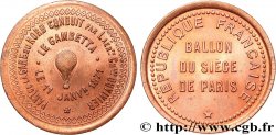 COMMUNE (LA) TROISIÈME RÉPUBLIQUE Module de 10 centimes, ballon   LE GAMBETTA   n.d.