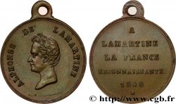 DEUXIÈME RÉPUBLIQUE Médaillette, Alphonse de Lamartine 1848