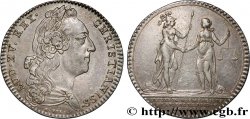 NORMANDIE (NOBLESSE ET VILLES DE...) Jeton Ar 28, merciers et drapiers de Dieppe 1728