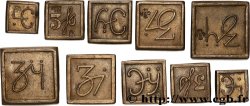 ANGLETERRE - POIDS MONÉTAIRE Lot de cinq poids d’apothicaire 1/2 drachme, 1 drachme et 2 drachmes, 1 scruple et 2 scruples n.d.