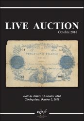 Live Auction Billets Octobre 2018 - Collection Daniel Masson et divers CORNU Joël, DESSAL Jean-Marc, VANDERVINCK Claire