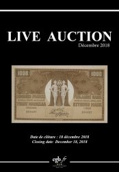 Live Auction Billets Décembre 2018 - à paraître CORNU Joël, DESSAL Jean-Marc, VANDERVINCK Claire