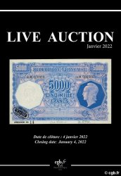 Live Auction Billets Janvier 2022 CORNU Joël, DESSAL Jean-Marc, RAMOS Fabienne