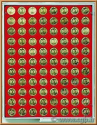 Box Monnaies Standard avec alvéoles ronds pour 88 monnaies diamètre 21,5 mm LINDNER