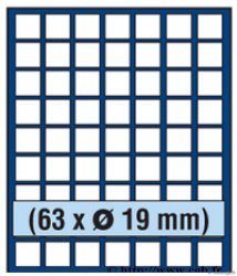 Médaillier NOVA pour 63 monnaies diamètre 19 mm SAFE