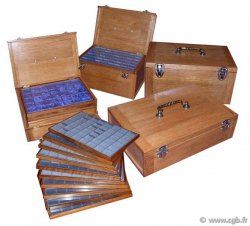 Valise pour 10 médailliers en bois + 4 plateaux