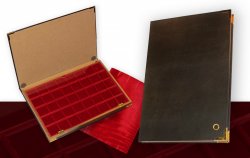 Coffret-Livre, 1 plateau 40 cases carrées (pour monnaies diamètre max. 35mm) Alberto Zecchi