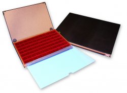 Coffret-Livre, 1 plateau 77 cases carrées (pour monnaies diamètre max. 22 mm) Alberto Zecchi