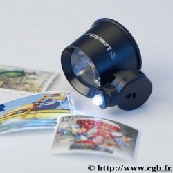 Loupe de bijoutier x 10 avec led LEUCHTTURM