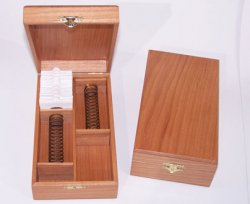 Coffret bois pour étuis numismatiques HB Alberto Zecchi