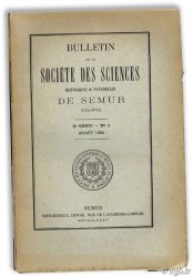 Bulletin de la société des sciences historiques et naturelles de Semur (Côte d Or) - 2e Série - N°1- Année 1884 Collectif