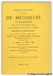 Catalogue d un choix de médailles et plaquettes des XVème et XVIème siècle, etc. DELESTRE