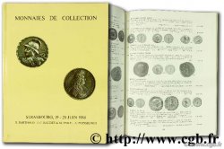 Monnaies de collection - ventes aux enchères publique - 19-20 juin 1984 BARTHOLD R., BAUDEY J.-C.,  PESCE M., POINSIGNON A.