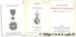 Trois catalogues de vente - ordres de chevalerie et décorations 