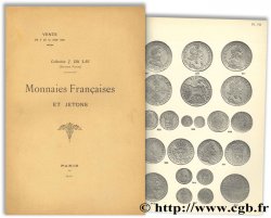 Collection J. du Lac (Seconde Partie) - Monnaies françaises et jetons FEUARDENT , ROLLIN
