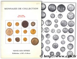 Collection A.B. et divers : Monnaies de collection, Vente sur offres  POINDESSAULT B., VEDRINES J. 