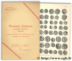 Monnaies antiques, gauloises, grecques, romaines, monnaies et médailles françaises et étrangères BOURGEY É.